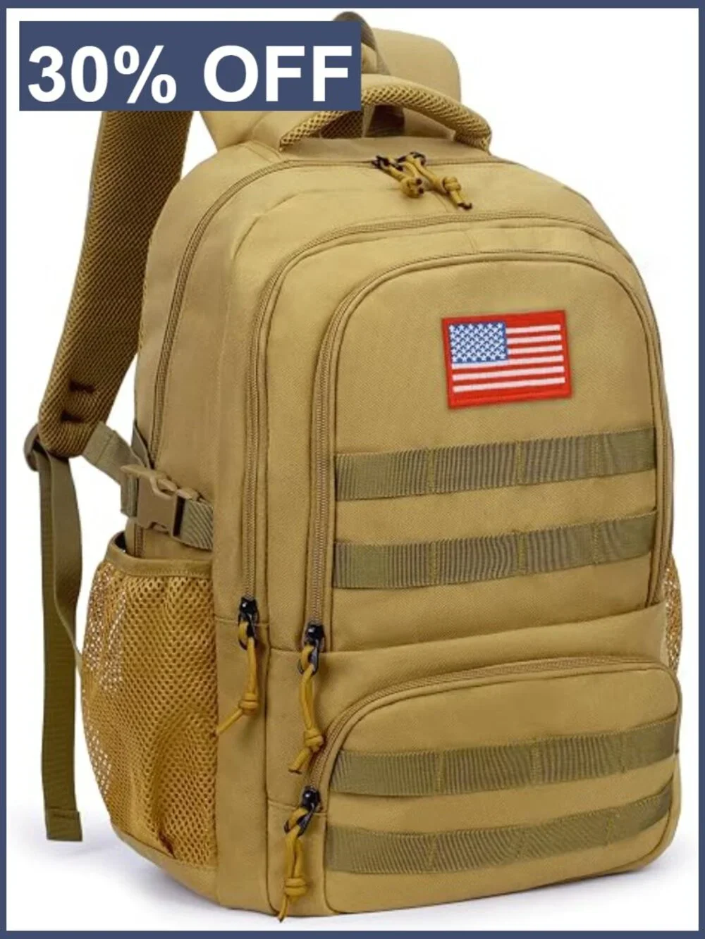 30L Tactical Camo Backpack Boys 900D Military Schoolbag 4 Pockets Heavy Duty